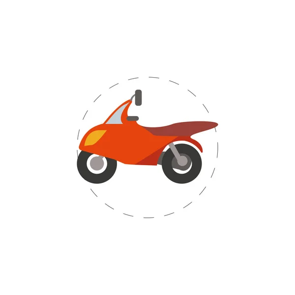 Deporte estilo scooter vector colorido icono plano — Vector de stock