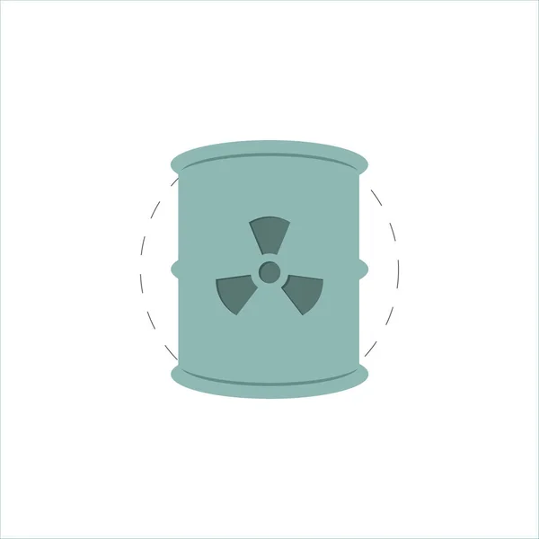 Giftige container kleurrijke vector platte pictogram — Stockvector