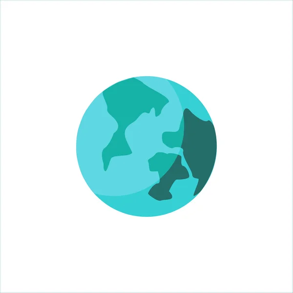 Icona della terra. isolato colorato vettore icona piatta — Vettoriale Stock