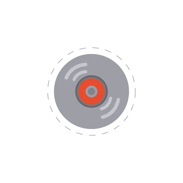 Plaque de musique vecteur coloré icône plate pour web et mobile — Image vectorielle