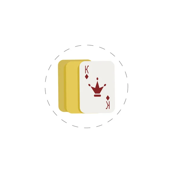 Cartas rey colorido vector icono plano para el concepto móvil y el diseño de aplicaciones web . — Archivo Imágenes Vectoriales