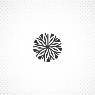 mobil konsept ve web uygulamaları tasarımı için kar tanesi simgesi.