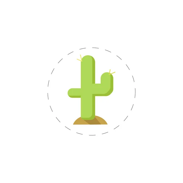 Kakteensymbol. Wüstenfarbenes flaches Symbol für mobiles Konzept und Design von Web-Apps. — Stockvektor