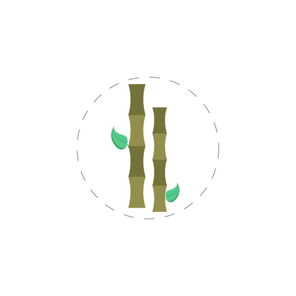Цветная иконка бамбукового филиала для дизайна мобильных приложений и веб приложений . — стоковый вектор