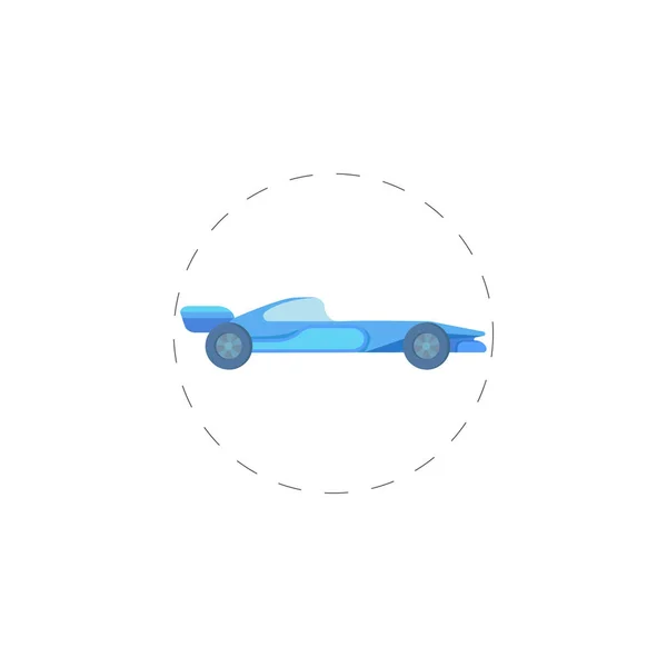 Deportes coche de color icono plano para el concepto móvil y el diseño de aplicaciones web . — Vector de stock