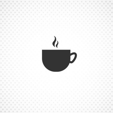 Mobil konsept ve web uygulamaları tasarımı için kahve fincanı vektör simgesi