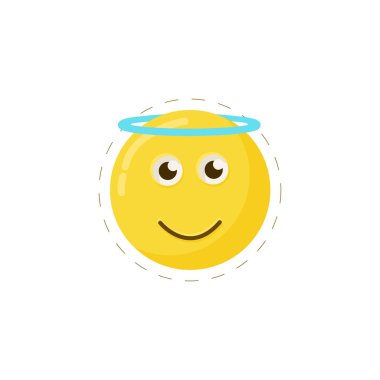 melek simgesi renkli düz vektör simgesi