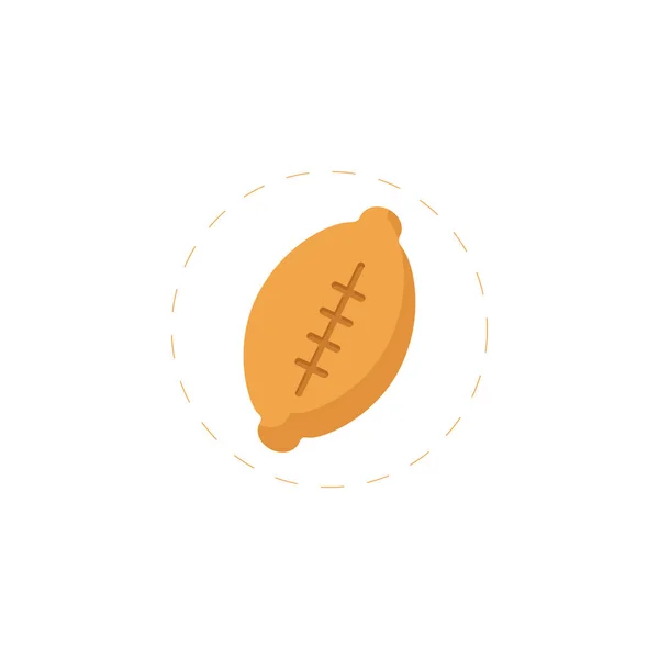 American football ball vector flat icon. isolated illustration on on white background — ストックベクタ