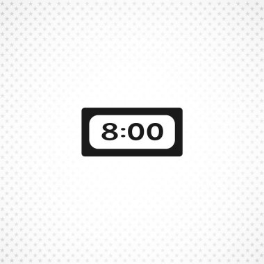 Mobil konsept ve web uygulamaları tasarımı için dijital saat vektör simgesi