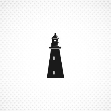 beyaz arkaplanda deniz feneri vektör simgesi