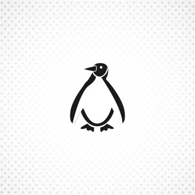 Beyaz arkaplanda İmparator Penguen vektör simgesi