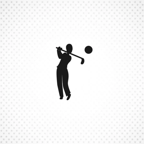 Golf speler vector icoon voor mobiel concept en web apps ontwerp — Stockvector