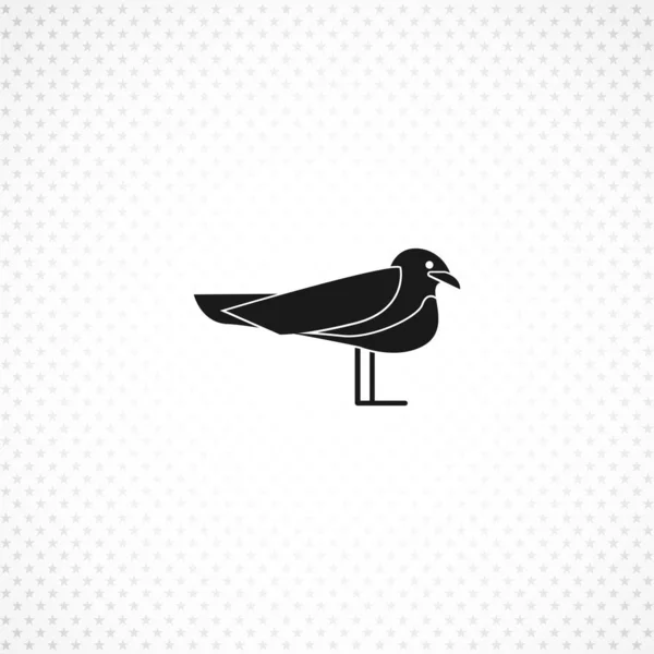 Ícone do vetor gaivota no fundo branco — Vetor de Stock