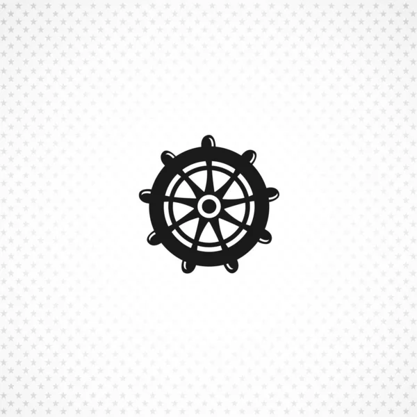 Handwheel vector icon on white background — Stock Vector