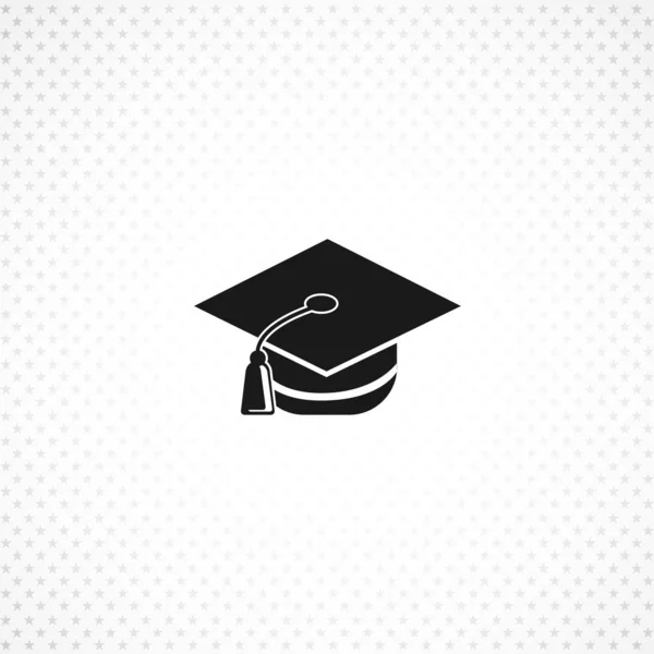 Graduation cap vector icoon op witte achtergrond — Stockvector