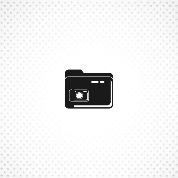 Dossier avec icône vectorielle de fichiers photo pour la conception de concepts mobiles et d'applications Web — Image vectorielle