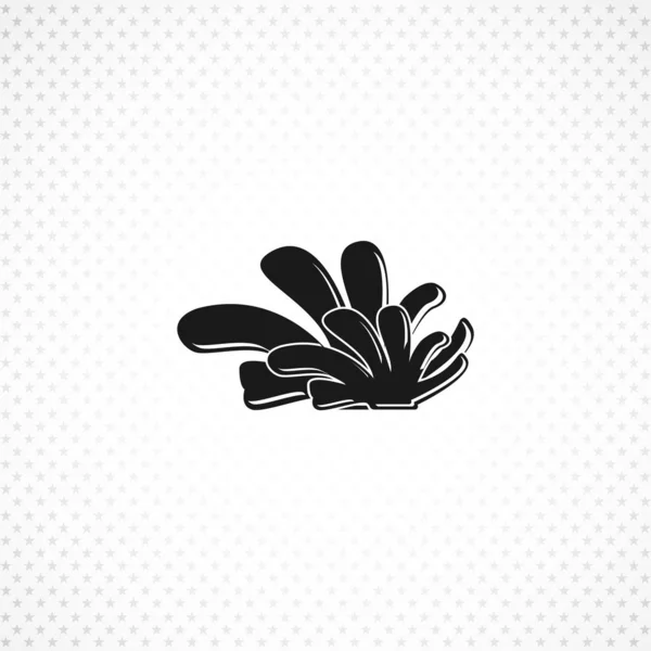 Seaweed vektor ikon fehér háttér — Stock Vector
