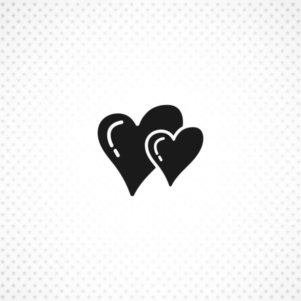 Corações vetor ícone no fundo branco — Vetor de Stock