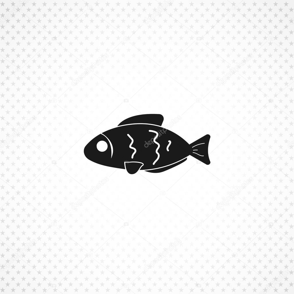 fish vector icon on white background