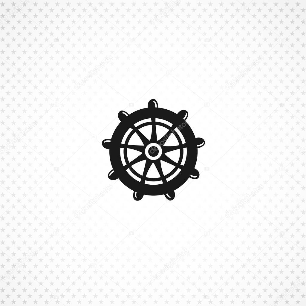 Handwheel vector icon on white background
