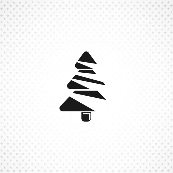 Vánoční strom ikona na bílém pozadí — Stockový vektor