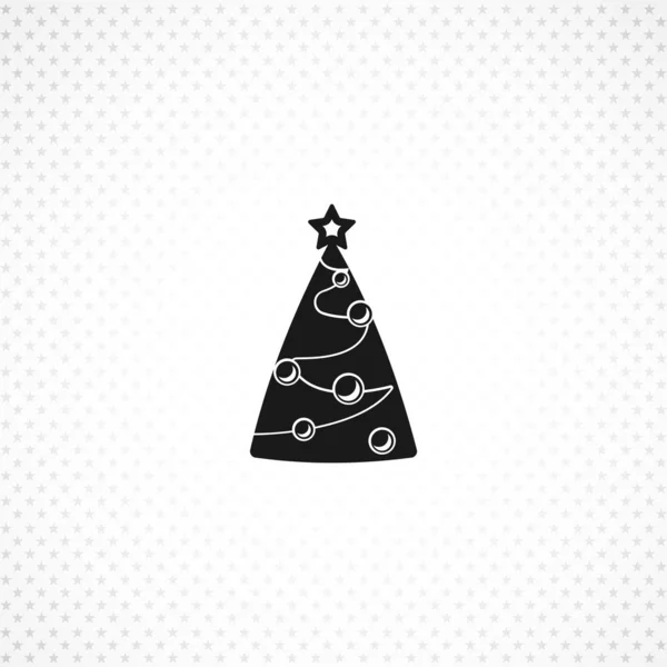 Χριστουγεννιάτικο δέντρο εικονίδιο σε λευκό φόντο — Διανυσματικό Αρχείο