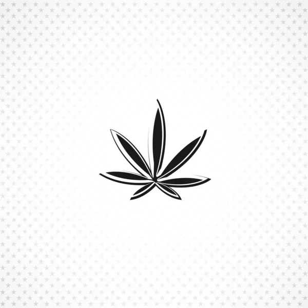 Cannabis icon, marijuana leaf icon on white background — ストックベクタ