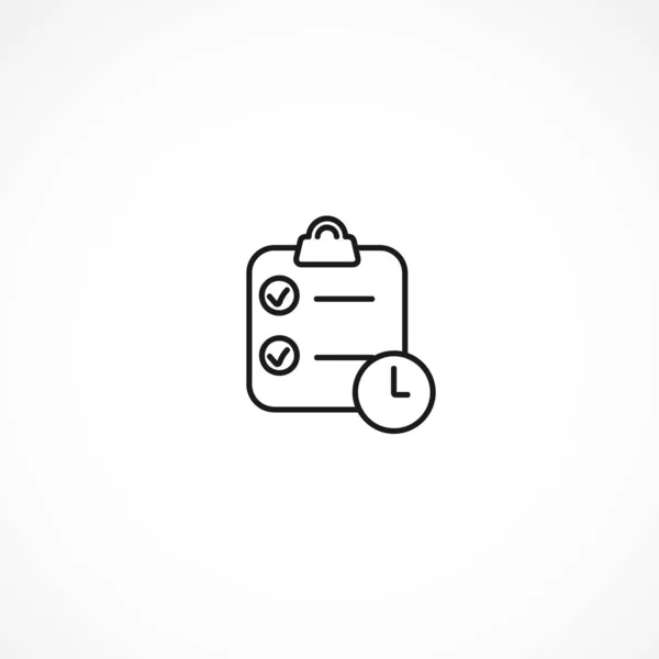 Planning icon. time management icon on white background — 스톡 벡터