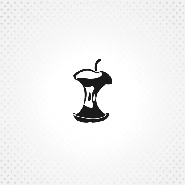 Ikona jablka na bílém pozadí — Stockový vektor