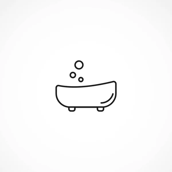 Beyaz arkaplanda banyo simgesi