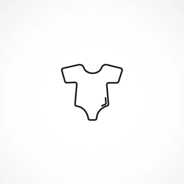 Baby rompers icon on white background — 스톡 벡터