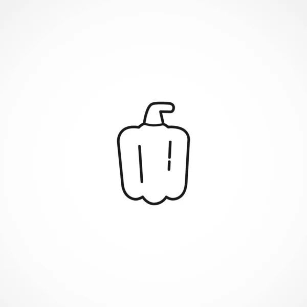 Bell pepper line icon on white background — 스톡 벡터