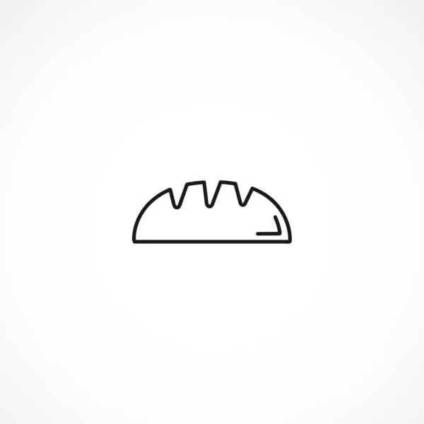 Bread line icon on white background — 스톡 벡터