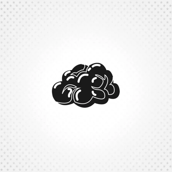 Icono del cerebro sobre fondo blanco — Vector de stock