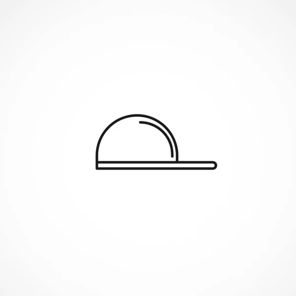 Baseball cap icon on white background — ストックベクタ