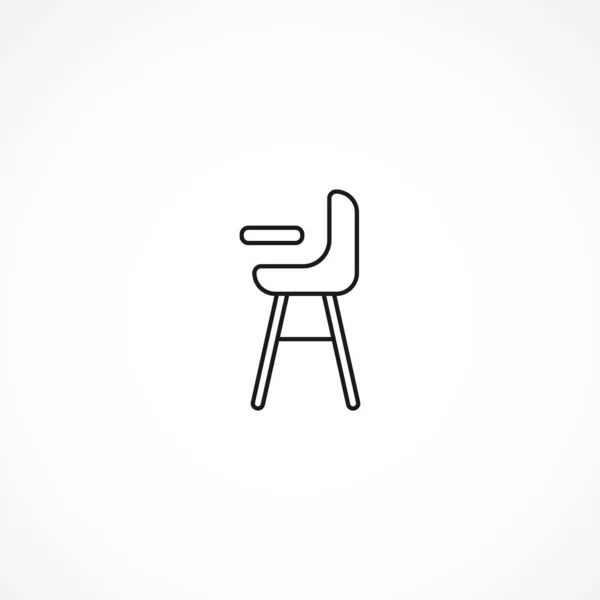 Babystuhl-Symbol auf weißem Hintergrund — Stockvektor