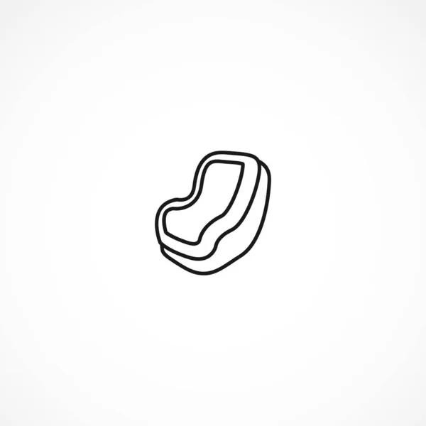 Baby car seat icon on white background — 스톡 벡터
