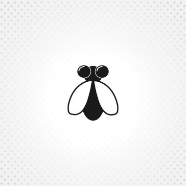 Beyaz arkaplanda uçan simge