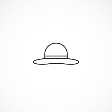 Beyaz arkaplanda şapka simgesi