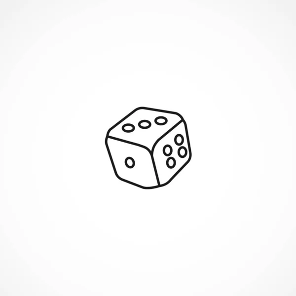 Dés cubes icône sur fond blanc — Image vectorielle