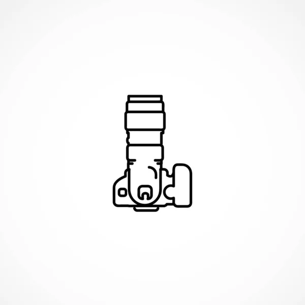 Ψηφιακή φωτογραφική μηχανή εικονίδιο σε άσπρο φόντο — Διανυσματικό Αρχείο