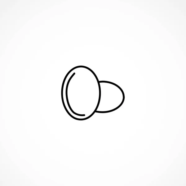 Eggs line icon on white background — 스톡 벡터
