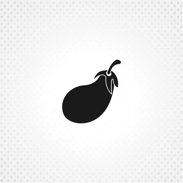 Aubergine pictogram op witte achtergrond — Stockvector