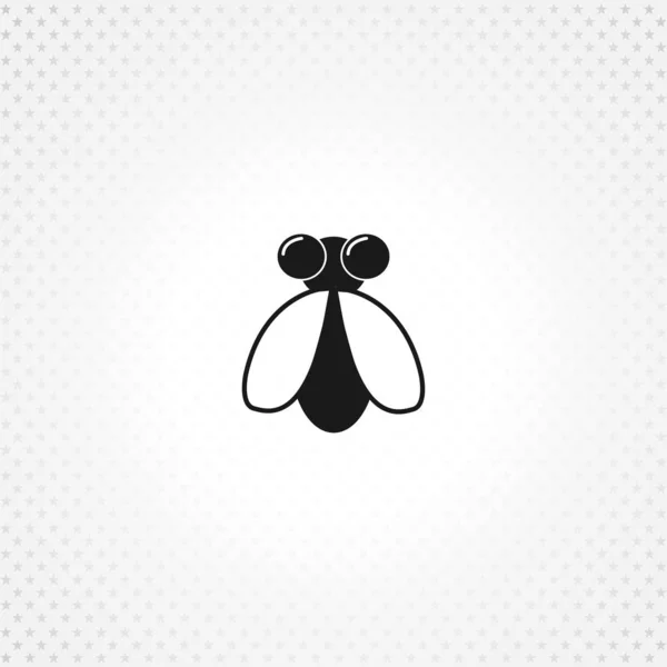 Ícone da mosca no fundo branco — Vetor de Stock