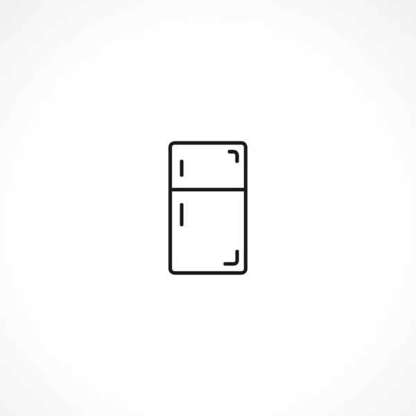 Kühlschrank-Symbol auf weißem Hintergrund — Stockvektor
