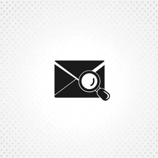 Mail search icon on white background — 스톡 벡터