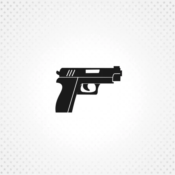 Icono de la pistola sobre fondo blanco — Archivo Imágenes Vectoriales