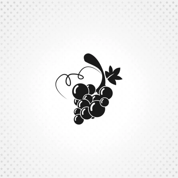白い背景の上のブドウのアイコン — ストックベクタ