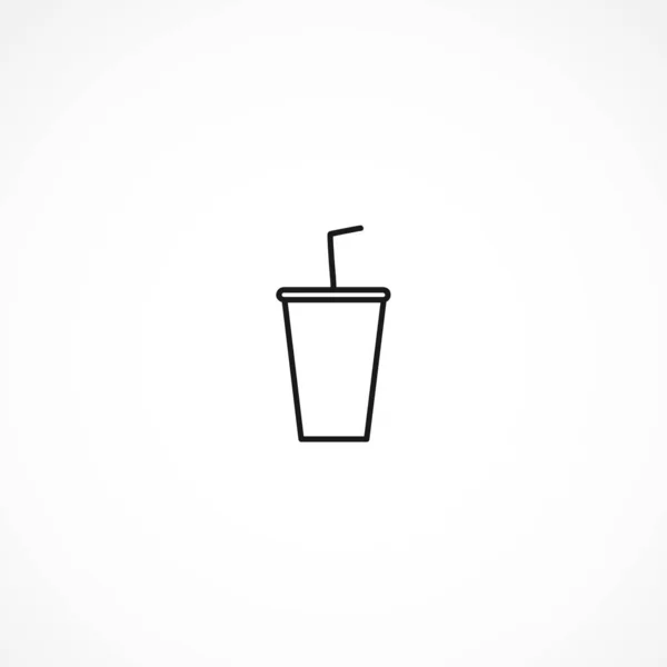 Jednorázové soda pohár ikona na bílém pozadí — Stockový vektor