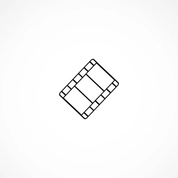 Filmband-Symbol auf weißem Hintergrund — Stockvektor